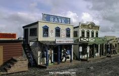 an old bank building is shown in this time lapse photo