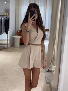 Beige Jumpsuit, Suit Jumpsuit, Sleeveless Suit, Womens Playsuits, Weave Style, Compression Leggings, Short Jumpsuit, Short Rompers, Look Chic