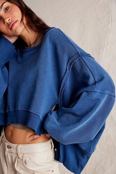 We The Free Camden Cropped Sweatshirt | Free People Camden Sweatshirt, Free People Activewear, Sweatshirt Outfit, Cute Sweatshirts, Cropped Sweatshirt, Hold Me, Crop Sweatshirt, College Outfits, Dream Clothes