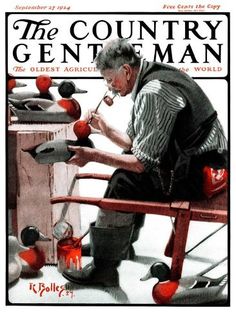 the country gentleman magazine cover with an older man painting