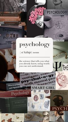 a collage of different books with the words,'psychology'in them and images of women