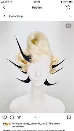 Unique Hair Cuts, Bibian Blue, Exotic Hairstyles, Androgynous Hair, Avant Garde Hair, Wig Hat