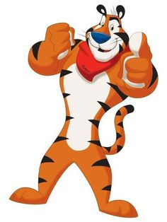 a cartoon tiger giving the thumbs up