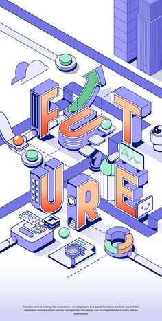 Future isometric illustration artwork for startup Iso Metric Illustrations, Cube Room Illustration, Tetris Illustration, Isometric Illustration Design, Isometric World, Behance Net, Cardiff, Graphic Design Illustration