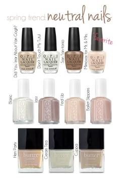 neutral nails Neutral Nail Polish, Nails Opi, Art Perle, Essie Nail Polish, Essie Nail, Neutral Nails, Makati, Nail Polish Colors