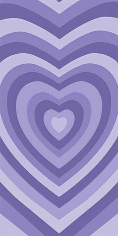 a heart shaped pattern in shades of purple and white on a light blue background with horizontal stripes