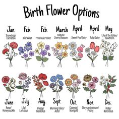 the birth flower options for each month