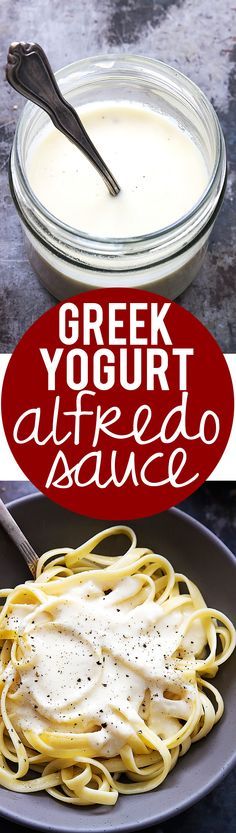 this greek yogurt alfredo sauce is so good it's made with only three ingredients