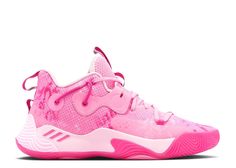 Harden Stepback 3 'Bliss Pink' - Adidas - GY6417 - bliss pink/team real magenta/clear pink | Flight Club Neon Pink Basketball Shoes, Womens Basketball Shoes Colorful, Cool Basketball Shoes Women, High Top Nike Volleyball Shoes, Pink Nike Volleyball Shoes, Pink And Blue Basketball Shoes, Pink Volleyball Shoes Nike, Hot Pink Volleyball Shoes, Pretty Basketball Shoes