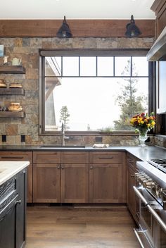 Loft Penthouse, Timber Home, House Mediterranean, Cabin Kitchen, Condo Loft, Durango Colorado, Cultured Stone, Mountain Living