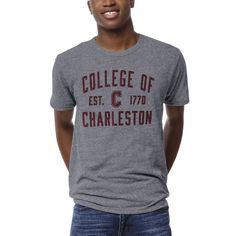 The Men's League Collegiate Wear Heather Gray Charleston Cougars 1274 Victory Falls T-shirt is the perfect way to show unwavering support for the Charleston Cougars. Made from a comfortable blend of polyester, cotton, and rayon, this T-shirt features screen-printed graphics that proudly display the Charleston Cougars logo. Whether cheering from the stands or showcasing team spirit, this T-shirt is a must-have for any Charleston Cougars fan. Harvard Logo, Georgetown Hoyas, Engineer Shirt, Raiders Fans, Mississippi State Bulldogs, Indiana Hoosiers, Mississippi State, Team Spirit, Heather Gray