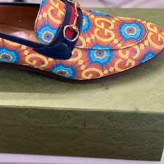 Excellent Condition, Only Worn 3 Times Gucci Loafer Blue, Shoes Gucci, 100th Anniversary, Gucci Shoes, Loafer Shoes, Blue Yellow, Men's Shoes, Color Blue, Size 12