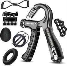 the tools needed to make an electric bicycle chain hoist are shown in this image