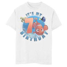 a white t - shirt that says it's my 7th birthday