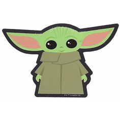 the child yoda sticker is shown on a white background