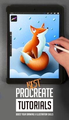 a person is drawing on an ipad with the text best procreate tutors