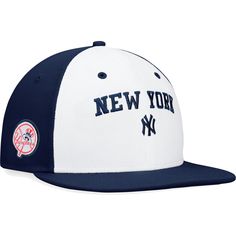 Top off any look in New York Yankees fashion with this Iconic Color Blocked hat. This Fanatics cap features bold team graphics and a fitted design to sit perfectly on the head. Game day or any day, stay shaded in style with this New York Yankees hat. New York Yankees Hat, Yankee Hat, New York Yankee Hat, Yankees Hat, Branded Caps, Fabric Applique, Blue Hat, Embroidered Fabric, Fitted Hat