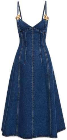 Denim Midi Dress, Mode Inspiration, Fashion Sewing, Look Fashion, Pretty Dresses, Aesthetic Clothes