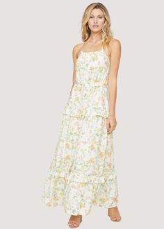 Make any weekend a romantic weekend getaway with the Big Escape Maxi Dress! This maxi will make you feel feminine and floral anywhere you go! Featuring a light floral pattern with adjustable tassel detail in the front waist and a tie-back strap. Fully Lined Imported 100% Rayon Model is 5 ft 9 inches; Bust: 32", Waist: 23.5", Hips: 35" and wearing a size Small Runs true to size Hand wash cold with like colors, Line Dry, Cool iron if needed, Do not dry clean. Chiffon Cover Up, Eyelet Maxi Dress, Cotton Sundress, Maxi Sundress, Romantic Weekend, Flowers Bloom, Cotton Maxi, Vacation Dresses, Weekend Getaway