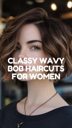 Wavy Bob Haircuts For Women, Wavy Bob Haircut, Wavy Lob Haircut, Low Maintenance Short Haircut, Line Bob Haircut, Chic Bob, Blonde Bob Haircut, Short Wavy Bob, Wavy Bob Haircuts