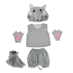 Kids Grey Wolf Costume Zoo Animal Costume, Baby Wolf Costume, Wolf Costume Kids, Cute Nightwear, Wolf Kids, Lion Hat, 7 Birthday, Cosplay Fashion, Wolf Costume