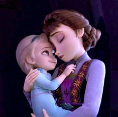 frozen princess and prince hugging each other