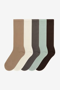 Our bestselling UNISOCK, now available in a 5-pack. With extra cushion on the pad of the foot and a lighter knit on the top, this sock is sure to keep your feet dry and comfortable without crowding your foot. The mid-height on the rib can be worn either pulled up or scrunched down for a more causal fit, the foldover hem will make sure it stays put. A deep Y-Gusset makes the heel deeper to assure it won't drift during the day. These socks have been Garment Dyed to match or mix and match with your Cropped Half Zip, Los Angeles Apparel, Silver Mist, Garment Manufacturing, Tie Dye Colors, Rainbow Tie, Yellow Ties, Neon Coral, Light Knit