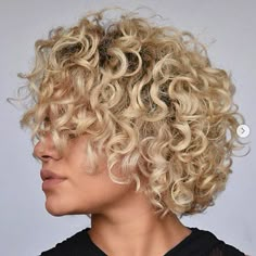 Short Blonde Curly Hair, Short Blonde Hairstyles, Brushed Out Curls, Blonde Curly Bob, Timeless Hair, Curly Hair Photos, Blonde Curly Hair, Blonde Hairstyles, Blonde Curls