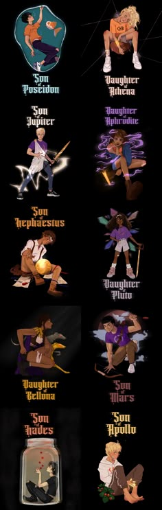 an image of the different types of characters