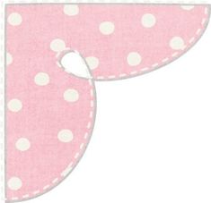 a pink and white polka dot pattern with the letter p on it's side