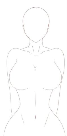 a drawing of a woman's torso with no shirt on, showing the breast area