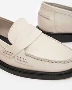 Our minimalist Mona Loafer is handcrafted in soft cream leather that fits like a glove, with refined hand-stitched detailing reminiscent of the classic penny loafer. A modern wardrobe staple on or off duty, it is finished with an intricate leather welt and a timeless nubuck leather sole for ultimate year-round sophistication. Walking On Clouds, Cycling Fashion, Modern Wardrobe, Nubuck Leather, Penny Loafers, Rubber Heels, Walk On, Off Duty, Dream Shoes