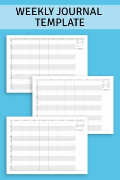 three printable weekly planner templates with the text