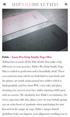 an article about the yoga mat