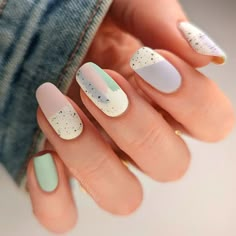 Manicure Ideas, Short Acrylic Nails Designs, Pastel Nails, Short Acrylic Nails, Cute Acrylic Nails, Acrylic Nail Designs