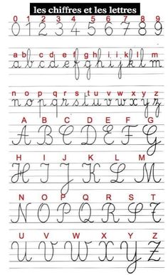 the letters and numbers are written in cursive handwriting