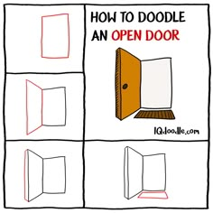 how to doodle an open door