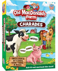 an old mcdonald's farm charadess board game