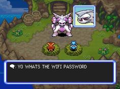 an animal crossing game with the words yo whats the wifit password