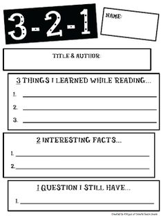 the three - 2 - 1 book is shown in black and white, with text below it