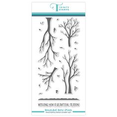 the crafter's workshop winter trees clear stamp set