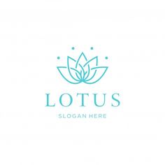 lotus flower logo design on white background