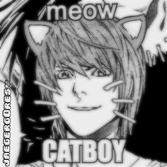 an image of a catboy with the caption meow