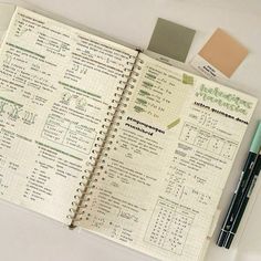 an open notebook with some writing on it