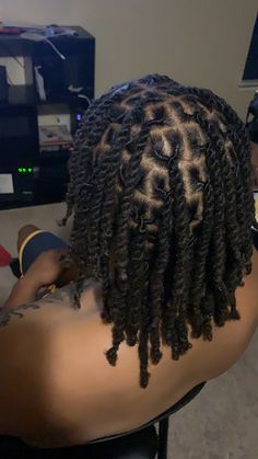 Twist Dreadlocks Men, 3 Strand Twist Men Locs, Loc Two Strand Twist Styles Men, Twists On Dreadlocks, Twists For Black Hair Men, To Strand Twist, Dreadlock Two Strand Twist Styles, Two Strand On Locs, Two Strand Styles On Locs