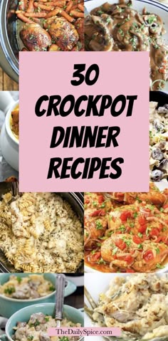 30 crockpot dinner recipes that are easy to make and delicious for the whole family