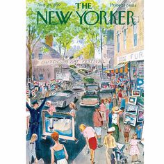 the new yorker magazine cover shows people walking around