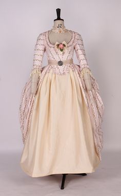 Robe a La Polonaise 18th Century Women's Cotton Pattern - Etsy Pink Rococo Victorian Dress Costume, Pink Rococo Victorian Dress For Costume, Pink Victorian Marie Antoinette Costume Dress, Pink Victorian Rococo Dress For Costume, Pink Victorian Dress Costume, Spring Victorian Costume Dress With Historical Design, Spring Victorian Dress Historical Design For Costume, Spring Victorian Dress Costume With Historical Design, Spring Victorian Dress With Historical Design For Costume