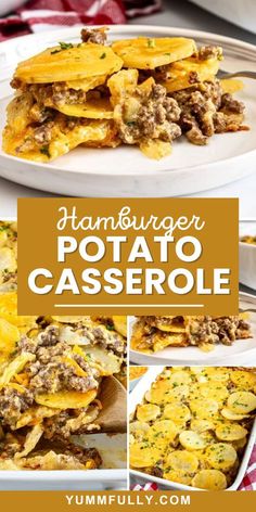 This is the perfect recipe for meat and potato lovers. Ground beef, sliced potatoes, and bechamel sauce with cheddar cheese make a delicious Hamburger and Potato Casserole your whole family will enjoy! Hamburger And Potato Casserole, Beef Potato Casserole, Hamburger Potato Casserole, Hamburger And Potatoes, Aip Paleo Recipes, Breakfast Casserole Easy, Beef Casserole Recipes, Work Meals, Bechamel Sauce