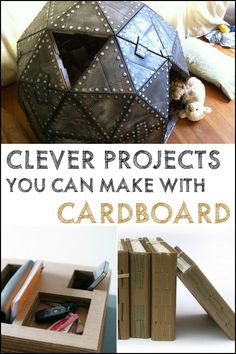 there are several different projects to make with cardboard